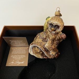 Jay Strongwater Monkey and Banana Ornament Rare
